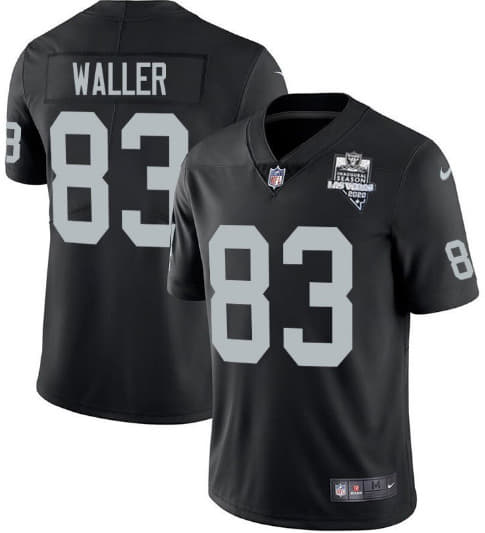 Men's Las Vegas Raiders Black #83 Darren Waller 2020 Inaugural Season Vapor Limited Stitched Jersey